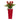 Triple Bromeliad Artificial Plant in Red Planter