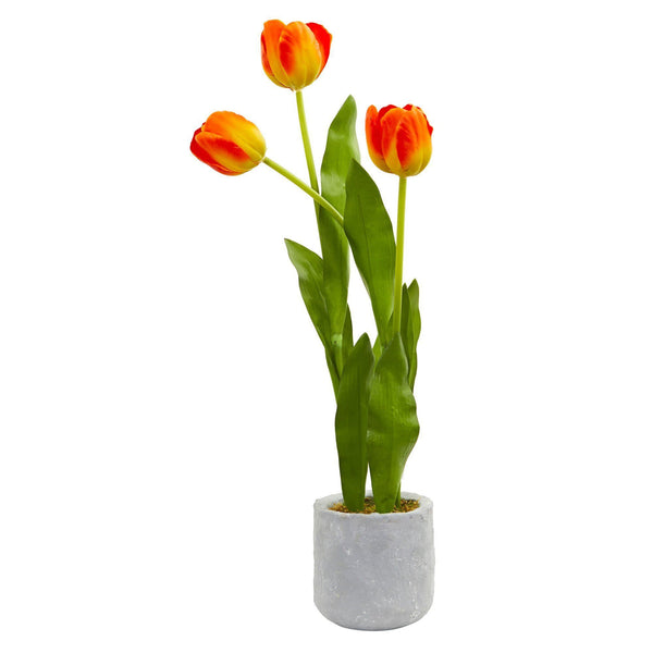 Tulip Artificial Arrangement in Ceramic Vase