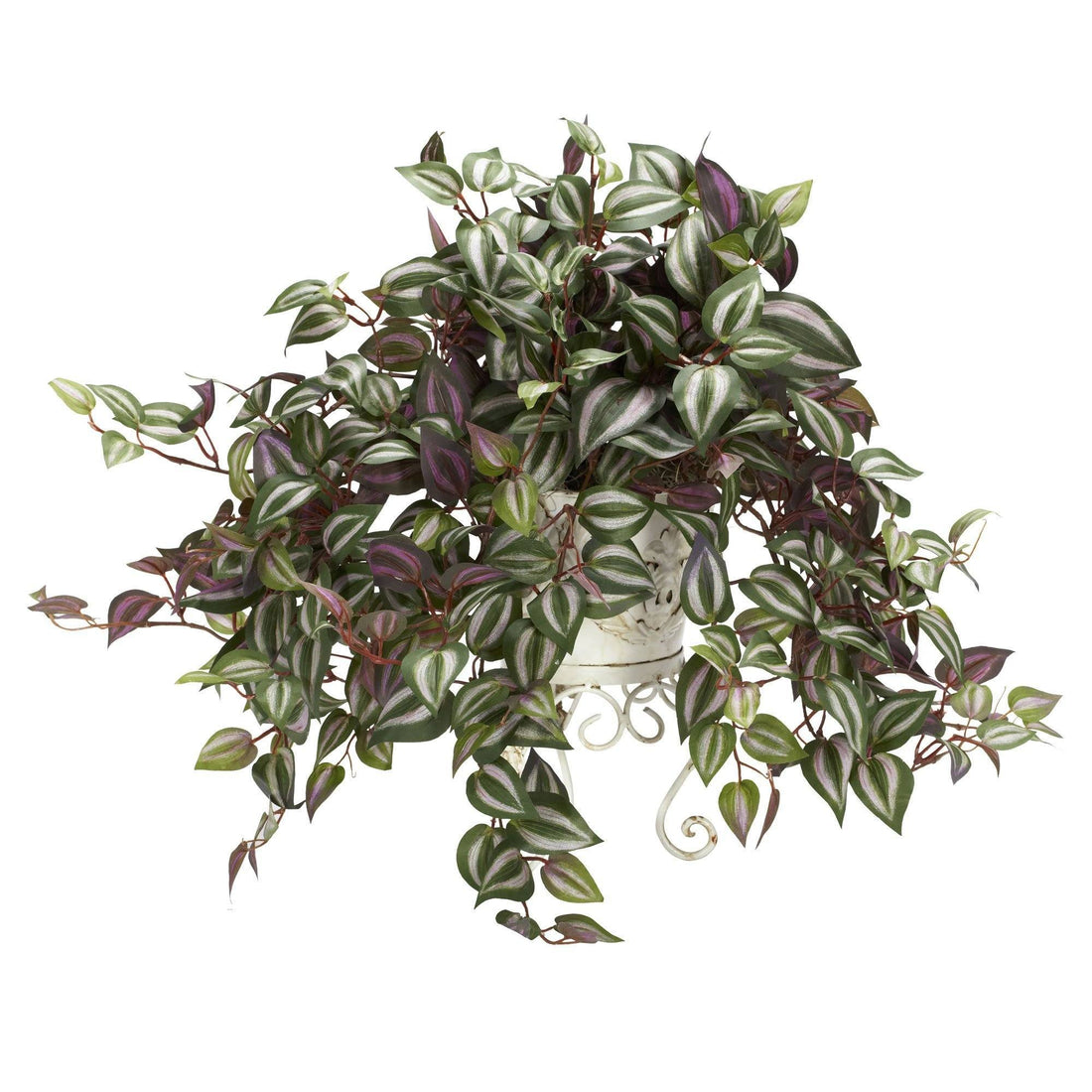 wandering jade plant Wandering Jew w/Metal Planter Silk Plant