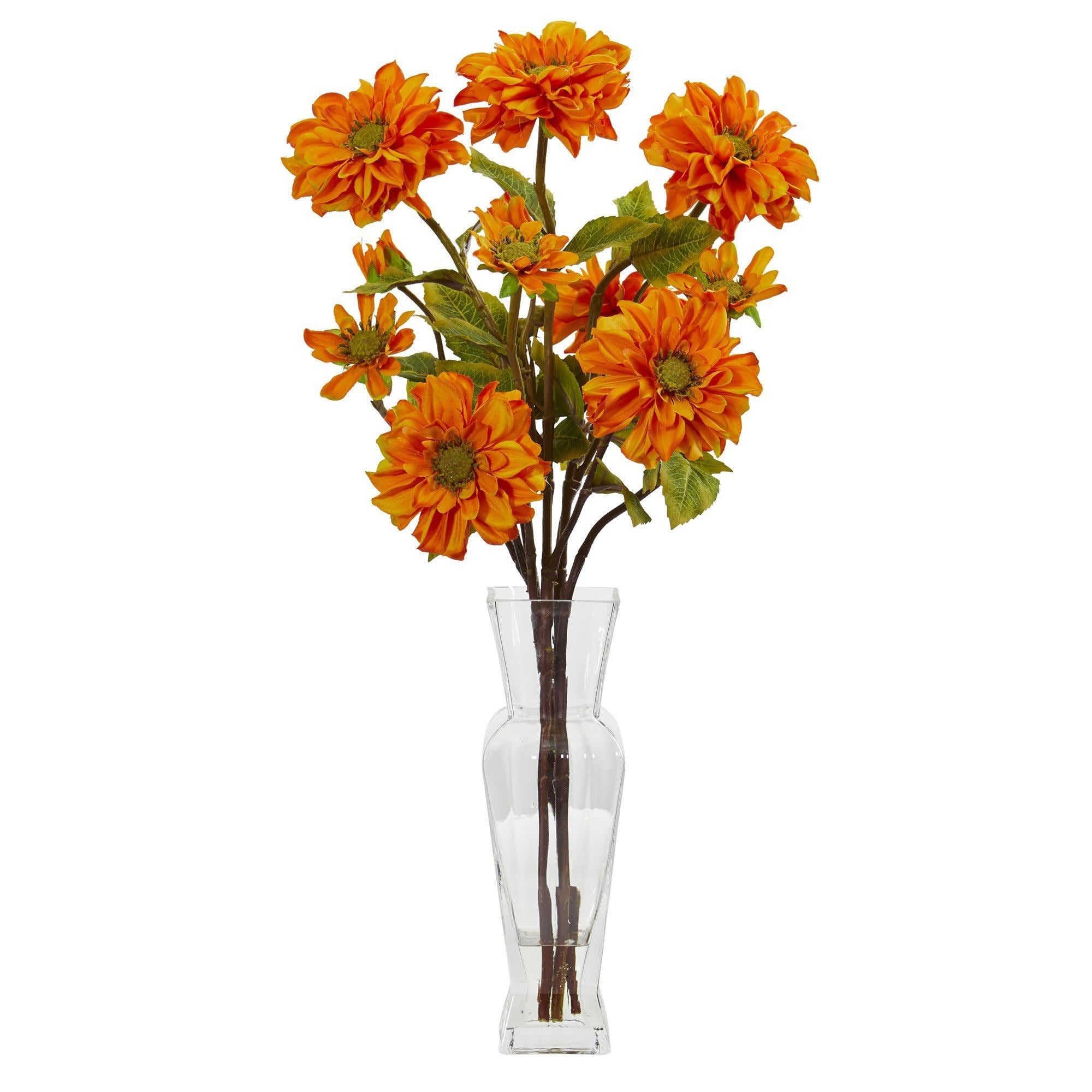Zinnia Artificial Arrangement 1784 Nearly Natural