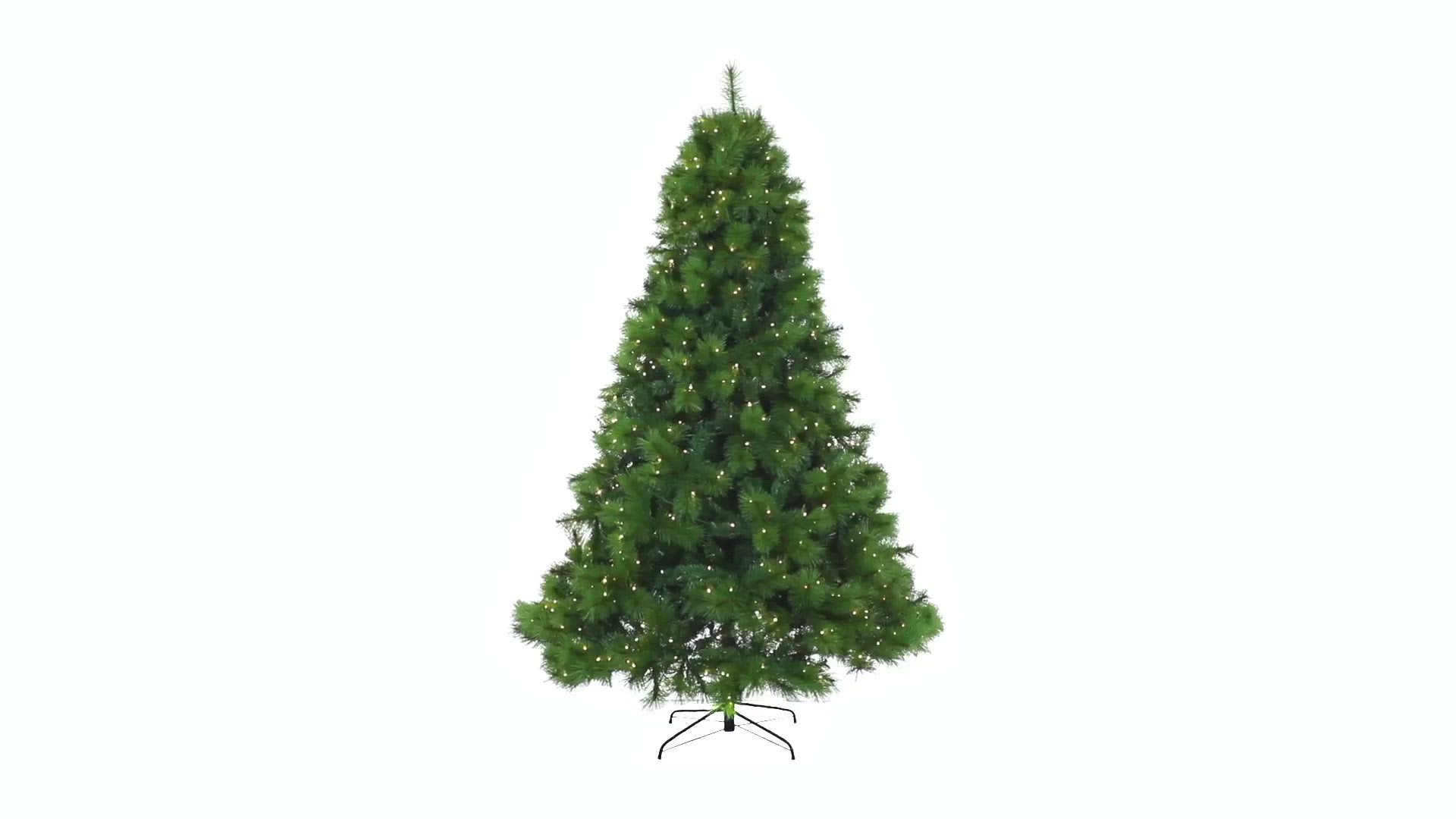 8' Green Scotch Pine Artificial Christmas Tree with 600 Clear LED