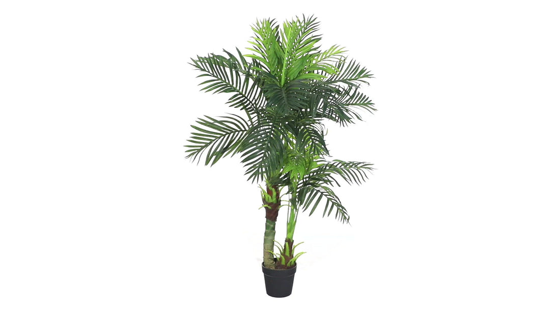 hawaiian palm indoor plant 5' Double Stalk Hawaii Palm Artificial Tree